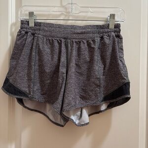 Lululemon Hotty Hot Short II *Long 4" Heather Lux Multi Black Size 8 Athletic